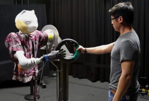 This robotic arm slows down to avoid the uncanny valley