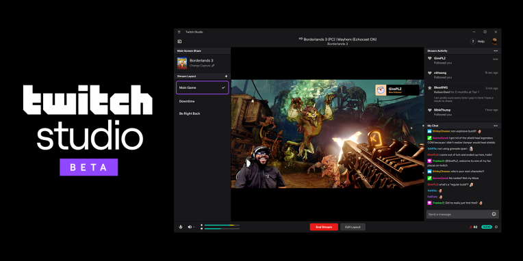 Twitch publicly launches its free broadcasting software, Twitch Studio