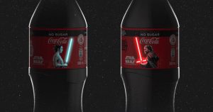These Coca-Cola bottles use OLEDs to light up Rey and Kylo Ren’s lightsabers