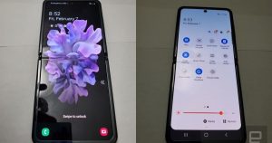 Samsung Galaxy Z Flip fingers-on clearly shows the enormous foldable cell phone