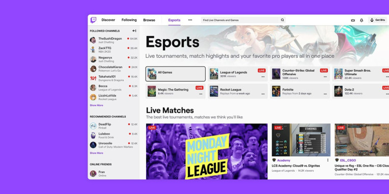 Twitch launches an esports itemizing to cater to rising streaming viewers